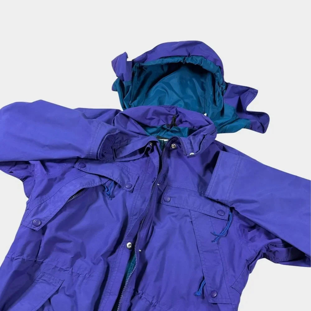 Vintage REI Gore-Tex Mountain Parka Jacket Women’s 12 Purple Teal 90s Gorpcore - Picture 3 of 16